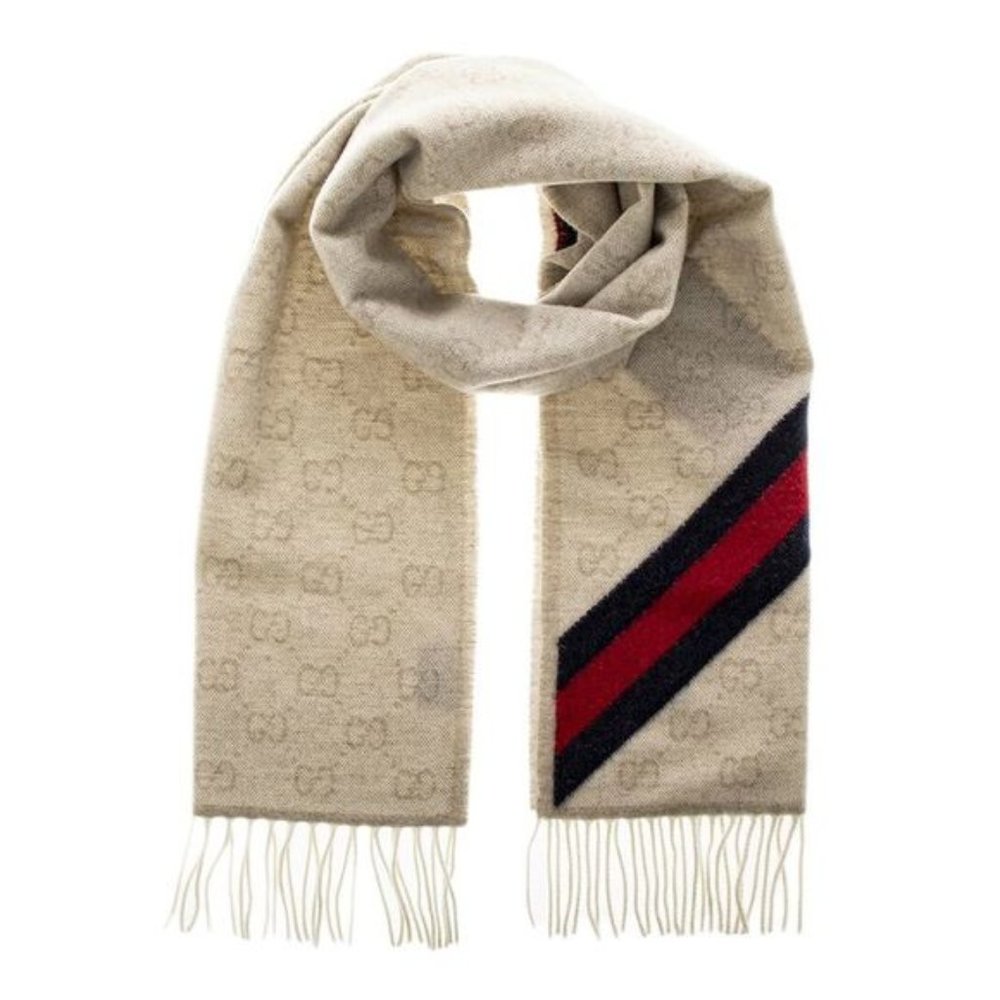 Gucci GG Web Nikky Wool Scarf
